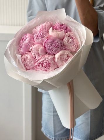 Bó mẫu đơn Sarah hồng phấn – thanh lịch cao cấp G56