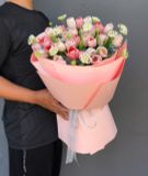 Bó tulip 30 bông mix thuỵ châu trắng – tone hồng nhẹ nhàng G44