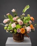 Giỏ hoa hồng & hồng môn xanh | Gentle Autumn G162