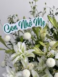 Giỏ hoa ly trắng tưởng nhớ Mẹ | White Lily Memory Basket G108