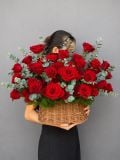 Giỏ hoa hồng đỏ cao cấp | Grand Red Roses G147