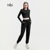 Áo Tập Yoga Gym Hibi Sports CR832 Kiểu Tay Dài Cổ Tròn, Kèm Mút Ngực 