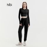  Áo Tập Yoga Gym Hibi Sports CR832 Kiểu Tay Dài Cổ Tròn, Kèm Mút Ngực 