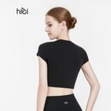  Áo croptop tập Yoga Gym Hibi Sports CR842 kiểu croptop có tay phối 2 bên, chất vải Hi Fabric, kèm mút ngực 