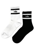  Tất thể thao Hibi Sports A022 Kiểu 2 vạch cổ cao có bo chun bàn chân, loại mỏng nhẹ thoải mái 