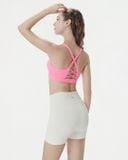  Áo bra tập Yoga Gym Hibi Sports BA520, kiểu 2 dây lưng tam giác, kèm mút ngực, chất vải Rib Fabric 