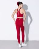  Quần dài tập Yoga Gym Hibi Sports QD327 Kiểu trơn phối đường nâng mông, chất vải cao cấp Lu Fabric 