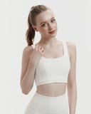  Áo bra tập Yoga Gym Hibi Sports BA527 kiểu cổ vuông 4 dây phối V, chất vải Hi Fabric, kèm mút ngực 