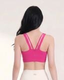  Áo bra tập Yoga Gym Hibi Sports BA527 kiểu cổ vuông 4 dây phối V, chất vải Hi Fabric, kèm mút ngực 
