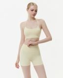  Quần đùi tập Yoga Gym Luxury Hibi Sports QS213 kiểu trơn, lưng cao tôn dáng, chất vải Hi Fabric 