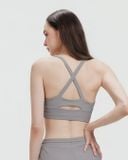  Áo tập Yoga Gym Hibi Sports BA530 kiểu 2 dây đan chéo, chất vải Rib cao cấp, kèm mút ngực 