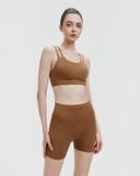  Áo tập Yoga Gym Luxury Hibi Sports BA531 kiểu cách điệu 2 lớp, kèm mút ngực, chất vải High Spandex 