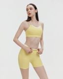  Quần đùi tập Yoga Gym Luxury Hibi Sports QS215 kiểu lưng cao cách điệu 2 lớp, chất vải High Spandex 