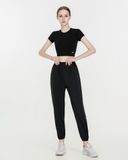  Áo Croptop Ngắn Tay Tập Yoga Gym Hibi Sports Cr814 Kiểu Basic, Kèm Mút Ngực 