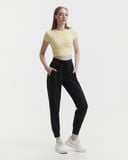  Áo Croptop Ngắn Tay Tập Yoga Gym Hibi Sports Cr814 Kiểu Basic, Kèm Mút Ngực 