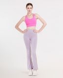  Quần ống loe tập Yoga Gym Hibi Sports QD324 kiểu trơn phối đường nâng mông, chất vải cao cấp Lu Fabric 