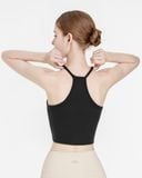  Áo croptop tập Yoga Gym Hibi Sports CR835, kiểu ba lỗ 2 dây vải thun gân, kèm mút ngực 