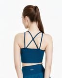  Áo croptop tập Yoga Gym Hibi Sports CR838, kiểu 4 dây đan vải thun gân, kèm mút ngực 