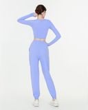  Áo tập Yoga Gym Hibi Sports CR839 Kiểu tay dài khoét lá, kèm mút ngực 