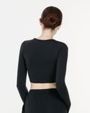  Áo tập Yoga Gym Hibi Sports CR839 Kiểu tay dài khoét lá, kèm mút ngực 