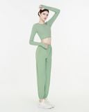  Quần Jogger Tập Yoga Gym Hibi Sports QD318, Kiểu Jogger Có Dây Rút Tro 