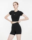  Áo croptop tập Yoga Gym Hibi Sports CR842 kiểu croptop có tay phối 2 bên, chất vải Hi Fabric, kèm mút ngực 