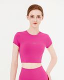  Áo croptop tập Yoga Gym Hibi Sports CR842 kiểu croptop có tay phối 2 bên, chất vải Hi Fabric, kèm mút ngực 