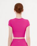  Áo croptop tập Yoga Gym Hibi Sports CR842 kiểu croptop có tay phối 2 bên, chất vải Hi Fabric, kèm mút ngực 