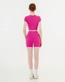  Áo croptop tập Yoga Gym Hibi Sports CR842 kiểu croptop có tay phối 2 bên, chất vải Hi Fabric, kèm mút ngực 