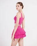  Váy Tập Pickleball Hibi Sports SK003, Kiểu Xếp Ly 2 Tầng, Chất Vải Xi Fabric Cao Cấp 