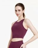  Áo croptop tập Yoga Gym Hibi Sports CR845 kiểu ba lỗ nhún 2 bên, kèm mút ngực 