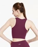  Áo croptop tập Yoga Gym Hibi Sports CR845 kiểu ba lỗ nhún 2 bên, kèm mút ngực 