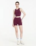  Áo croptop tập Yoga Gym Hibi Sports CR845 kiểu ba lỗ nhún 2 bên, kèm mút ngực 