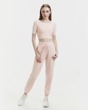  Áo croptop tập Yoga Hibi Sports CR847 kiểu tay lửng phối 2 dây cách điệu, kèm mút ngực 