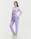  Áo croptop tập Yoga Hibi Sports CR847 kiểu tay lửng phối 2 dây cách điệu, kèm mút ngực 