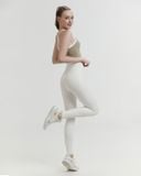  Áo croptop tập Yoga Gym Hibi Sports CR848 kiểu cổ yếm viền trắng vải thun gân, kèm mút ngực 