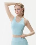  Áo croptop tập Yoga Gym Luxury Hibi Sports CR849 kiểu cổ tim, chất vải Hi Fabric, kèm mút ngực 
