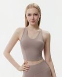  Áo croptop tập Yoga Gym Luxury Hibi Sports CR849 kiểu cổ tim, chất vải Hi Fabric, kèm mút ngực 