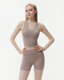  Áo croptop tập Yoga Gym Luxury Hibi Sports CR849 kiểu cổ tim, chất vải Hi Fabric, kèm mút ngực 