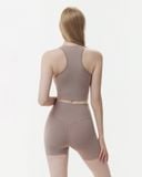  Áo croptop tập Yoga Gym Luxury Hibi Sports CR849 kiểu cổ tim, chất vải Hi Fabric, kèm mút ngực 