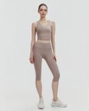  Quần lửng tập yoga Hibi Sports QL407 kiểu trơn qua gối, vải Luxury Hi Fabric 