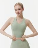  Áo croptop tập Yoga Gym Luxury Hibi Sports CR849 kiểu cổ tim, chất vải Hi Fabric, kèm mút ngực 