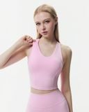  Áo croptop tập Yoga Gym Luxury Hibi Sports CR849 kiểu cổ tim, chất vải Hi Fabric, kèm mút ngực 