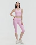  Quần lửng tập yoga Hibi Sports QL407 kiểu trơn qua gối, vải Luxury Hi Fabric 