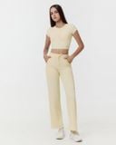  Áo croptop tập Yoga Gym Luxury Hibi Sports CR852 kiểu cổ tròn có đường phối, chất vải Rib cao cấp, kèm mút ngực 