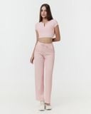  Áo croptop tập Yoga Gym Luxury Hibi Sports CR853 kiểu cổ tròn xẻ V, chất vải Rib cao cấp, kèm mút ngực 