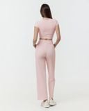  Áo croptop tập Yoga Gym Luxury Hibi Sports CR853 kiểu cổ tròn xẻ V, chất vải Rib cao cấp, kèm mút ngực 