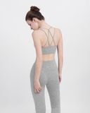  Set Đồ Tập Yoga Gym Hibi Sports H132 Kiểu Bra 4 Dây Đan, Kèm Mút Ngực 