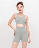  Set Đồ Tập Yoga Luxury Hibi Sports H138 - Áo Bra Khoét Lưng Tam Giác - Kèm Mút Ngực 