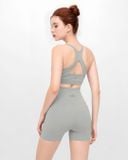  Set Đồ Tập Yoga Luxury Hibi Sports H138 - Áo Bra Khoét Lưng Tam Giác - Kèm Mút Ngực 
